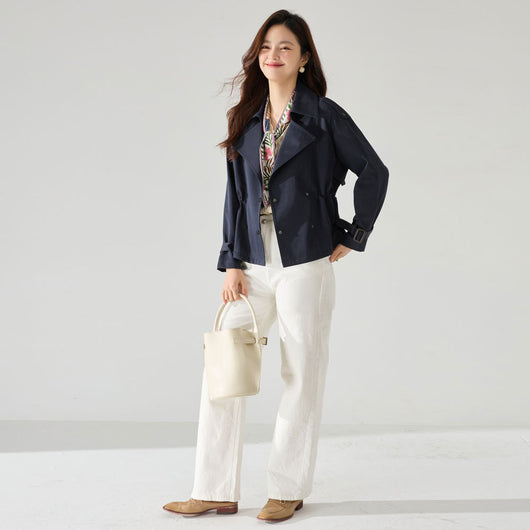 Gabardina Corta de Algodón Premium - Resistente a Arrugas - Image 9