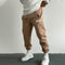 Pantalones Casuales Marrón Talle Medio con Micro-Stretch