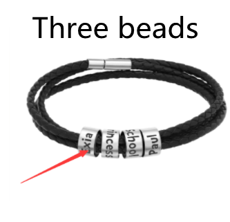 Pulsera de Cuero Trenzado Personalizada para Hombre con Nombre y Acero Inoxidable - Image 86