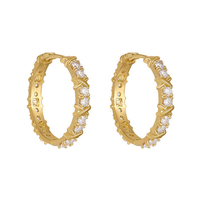 Aretes de Plata 925 Diamantes Exagerados para Mujer - Image 2