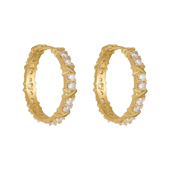Aretes de Plata 925 Diamantes Exagerados para Mujer