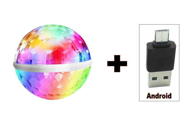 Luz LED RGB Giratoria para Móvil USB - Compatible Android y Apple
