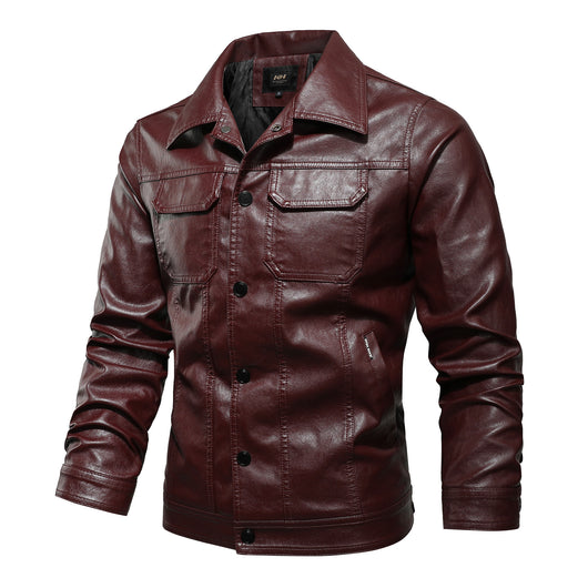 Chaqueta de Cuero para Trabajo Primavera y Otoño - Image 3