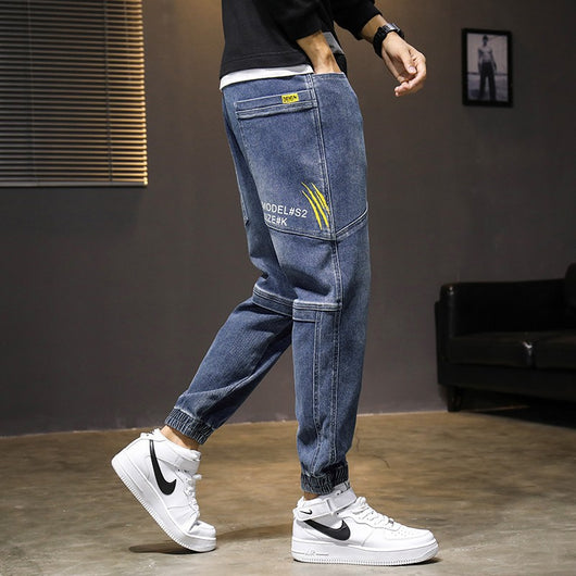 Pantalones Vaqueros Harem Tipo Cargo Tendencia Otoño Hombre - Image 3