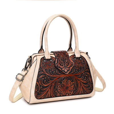 Bolso de Cuero Artesanal Tallado para Mujer con Diseño Asimétrico - Image 6