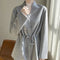 Saco Tejido V-Neck en Acetato Cashmere - Corte Slim Elegante