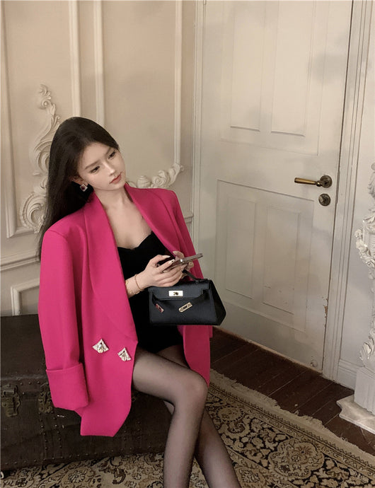 Blazer Retro Elegante Corte Suelto Efecto Estilizador - Image 11