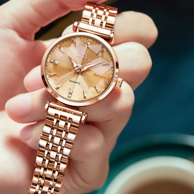Reloj de Cuarzo para Mujer Diseño Geométrico Rombo - Image 7