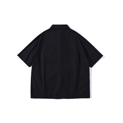 Camisa Manga Corta Hombre Estilo Chino con Cierre de Hebilla - Image 10