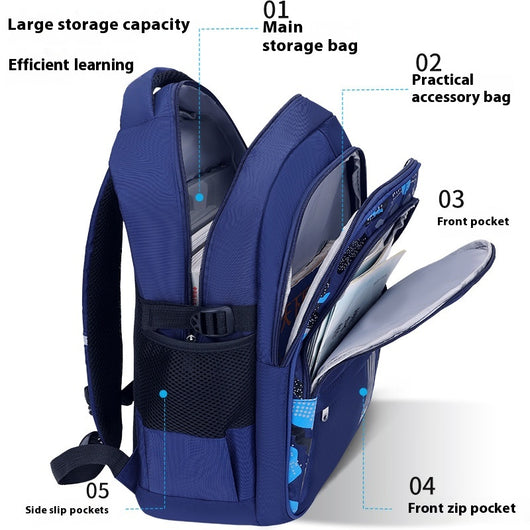 Mochila Escolar Infantil de Gran Capacidad Transpirable y Ligera - Image 3