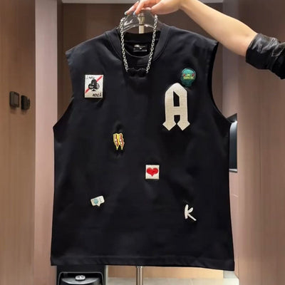 Chaleco Playero Estampado con Diseños Animados para Hombre