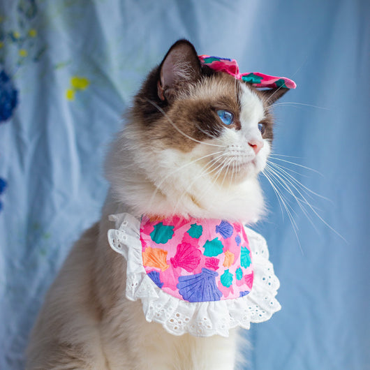 Babero Pañoleta Encaje Gato Estilo Princesa con Decoración - Image 2