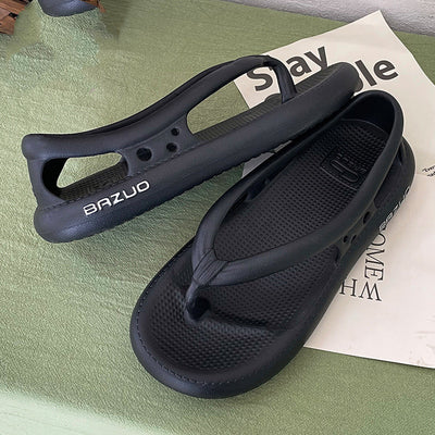 Chanclas de Verano para Mujer con Suela Gruesa y Colores Sólidos - Image 12