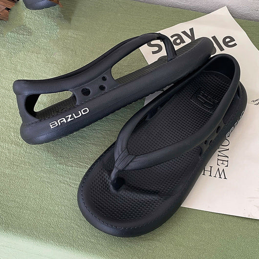 Chanclas de Verano para Mujer con Suela Gruesa y Colores Sólidos - Image 12