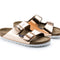 Sandalias Cómodas Doble Botonadura Talla Grande - Pantuflas de Tela PU