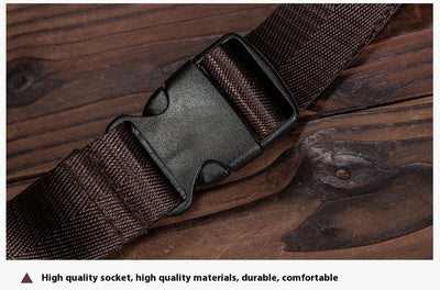 Bolsa de Cintura de Cuero Curtido al Aceite Vintage para Hombre - Estilo Outdoor - Image 18