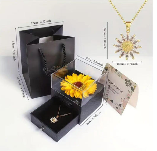 Collar Girasol de Acrílico con Caja de Joyería - Image 10