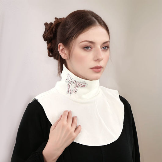 Pañuelo Cuello Moño con Diamantes de Poliéster para Mujer