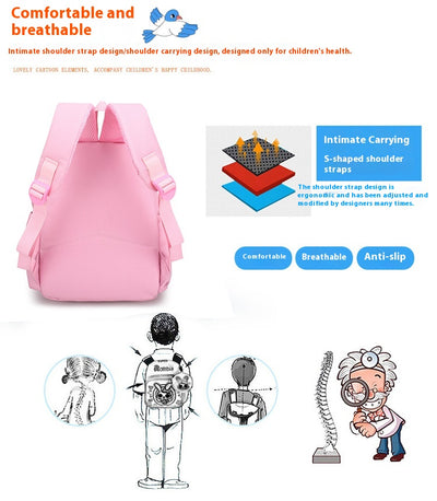 Mochila Escolar Infantil con Protección de Columna y Monedero de Dibujos Animados - Image 23