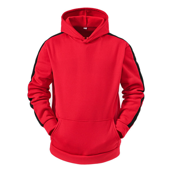 Sudadera Casual con Capucha y Costuras Decorativas para Hombre