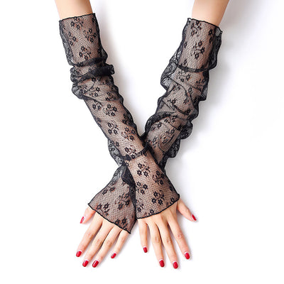 Protectores de Brazos en Encaje Ice Silk para Mujer - Guardabrazo Fresco para Conducir - Image 15