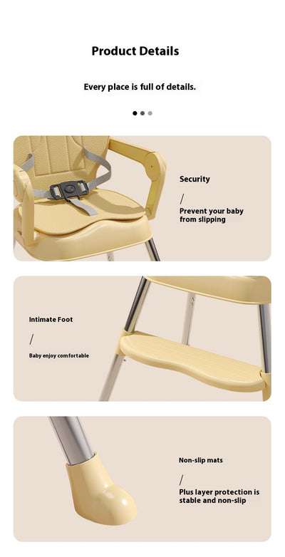 Silla de Comer Multifuncional Plegable para Niños - Image 28