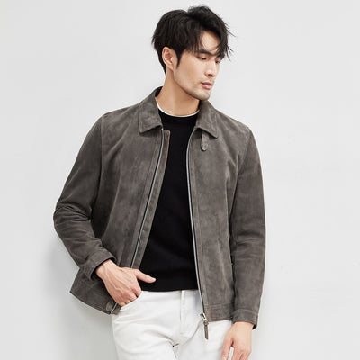 Chaqueta de Cuero Gamuza Genuina Premium para Hombre - Estilo Biker Otoño - Image 6