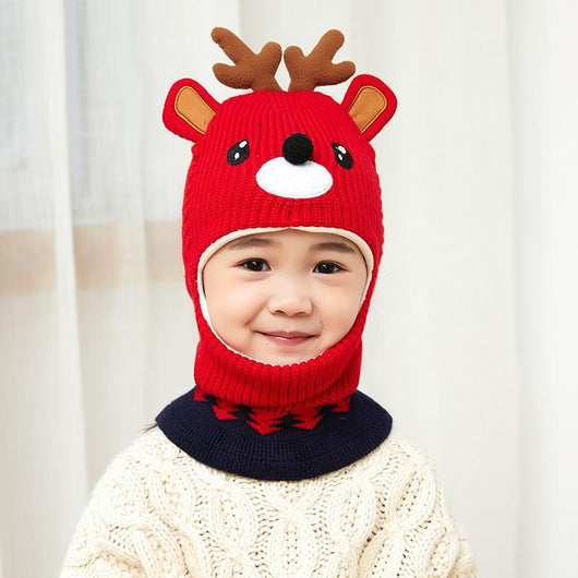 Gorro Infantil con Protección de Felpa y Babero Integrado - Image 15