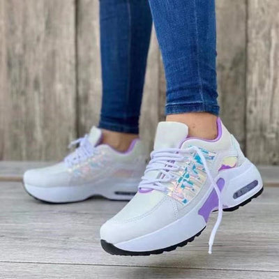 Tenis Casuales Fly Wedge para Mujer con Punta Redonda, Cierre de Cordones y Malla, Talla Grande - Image 14