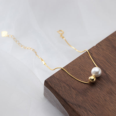 Pulsera de Perlas Sintéticas en Plata S925 - Diseño Minimalista para Mujer - Image 3