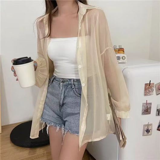 Chaqueta Larga Elegante de Manga Larga en Perla - Diseño Sofisticado y Minimalista - Image 4