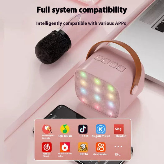 Parlante Bluetooth Mini con Luces LED y Micrófono Inalámbrico para Niños - Image 16