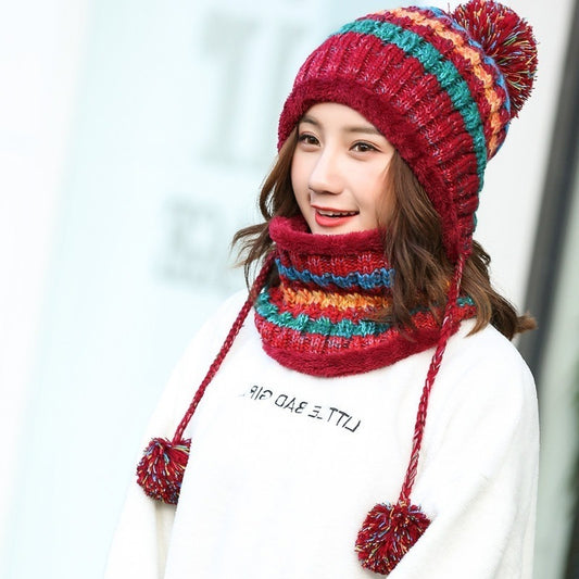 Conjunto de Gorro y Bufanda Tejidos