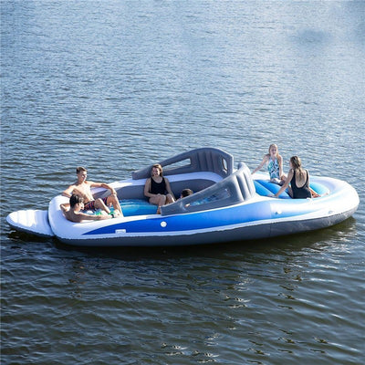 Isla Flotante Inflable para 6 Personas - Cama de Agua PVC - Image 8