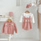 Conjunto Tejido a Mano para Recién Nacido - Cardigan y Mameluco con Flor