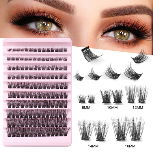 Set de Pestañas Postizas Naturales con Clusters Individuales de Alta Densidad