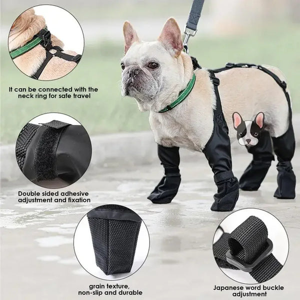 Botas Impermeables para Perros con Ajuste Seguro - Protección Patas Respirable