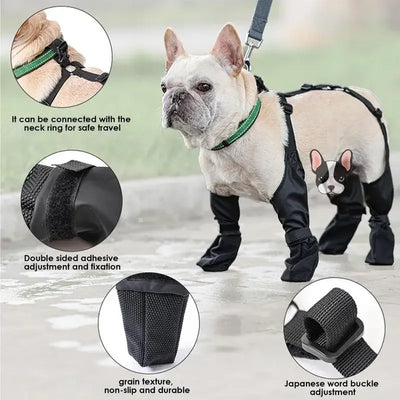 Botas Impermeables para Perros con Ajuste Seguro - Protección Patas Respirable