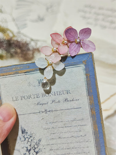 Broche Colgante de Hortensia Eterna en Cristal Blanco - Image 3