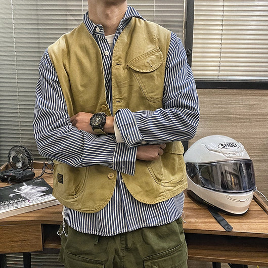 Chaleco de Trabajo Retro Casual para Hombre - Image 10