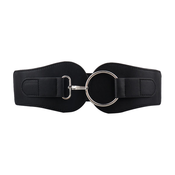 Cinturón Elástico PU Otoño Invierno para Mujer - Café y Negro Elegante - Image 26