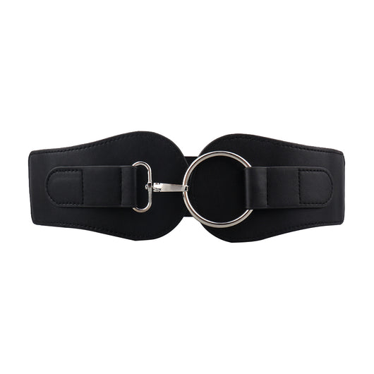 Cinturón Elástico PU Otoño Invierno para Mujer - Café y Negro Elegante - Image 26