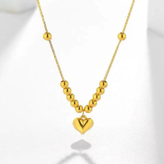 Collar de Bolitas Doradas Amor Versátil