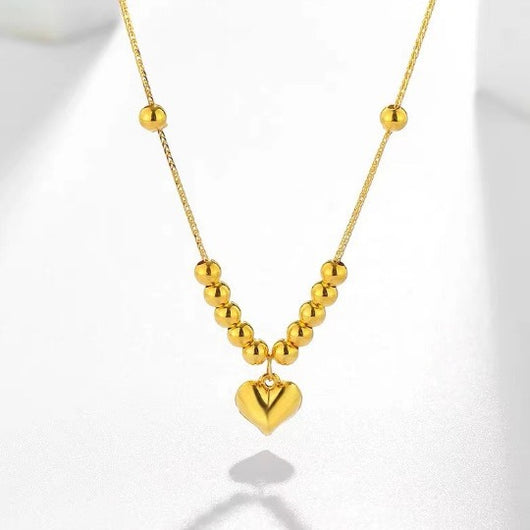 Collar de Bolitas Doradas Amor Versátil