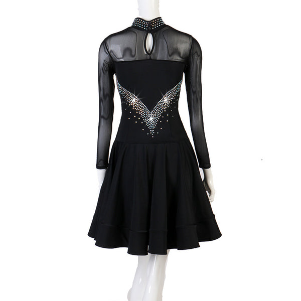 Vestido de Danza Latina Marinero Manga Larga para Presentaciones