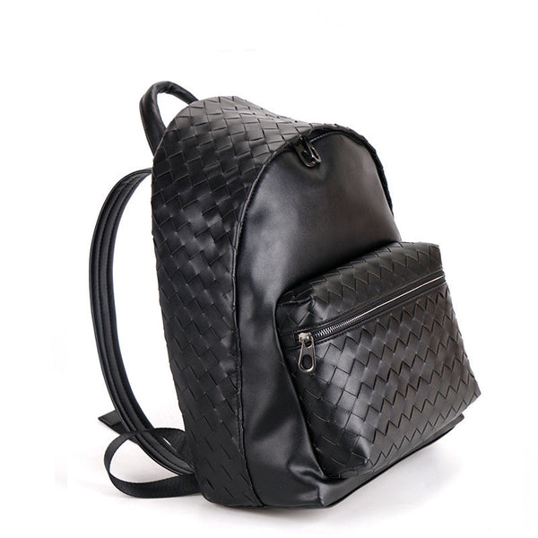 Mochila Escolar Tejida de Gran Capacidad para Hombre