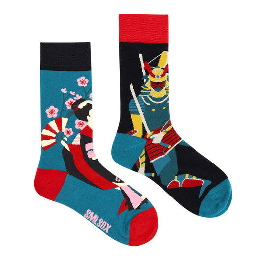 Calcetines Retro Asimétricos para Parejas - Algodón Cómodo Unisex - Image 43