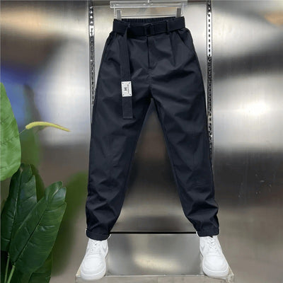 Pantalones Cropped Patchwork de Corte Relajado y Versátil