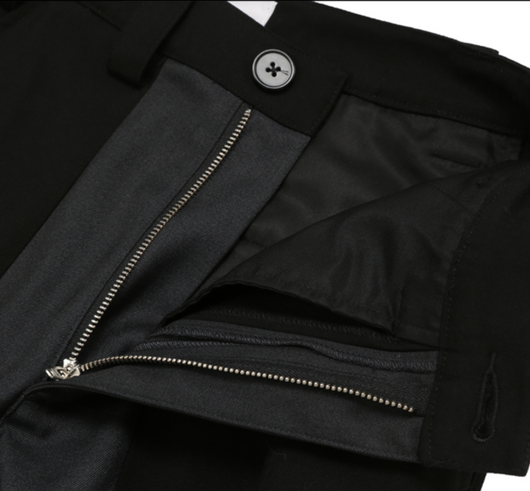 Pantalones Casuales con Cremallera y Costuras a Cuadros - Image 17