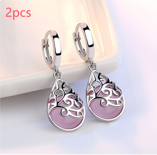 Aretes de Ópalo Lunar Plata 925 - Joyería Personalidad Mujer Estilo Trendy - Image 6